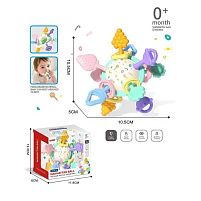 Брязкальце 1127-5 B 10,5х5х10,5, гумові прорізувачі, тріскачка, в коробці