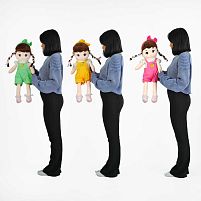 Лялька м`яка М 16906 3 види, ВИДАЄТЬСЯ ТІЛЬКИ МІКС ВИДІВ висота 67 см