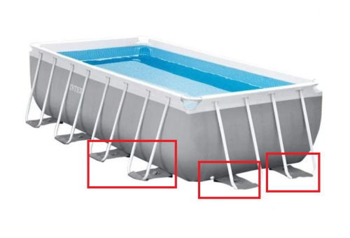 Фіксатор ПВХ Intex 12217A (для U-подібної опорної стійки каркасних прямокутних басейнів серії Prism Frame) фото 3