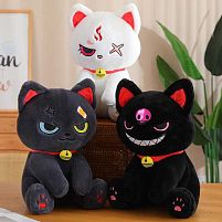 М`яка іграшка M 18818 "Котик", висота 43 см, сидяча, імітований нашийник з дзвіночком, ВИДАЄТЬСЯ ТІЛЬКИ МІКС ВИДІВ