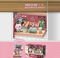 Набір меблів HY 109 A2 “Кав'ярня”, підсвічування, мелодії, фігурки тварин, муляжі меблів, посуду, в коробці