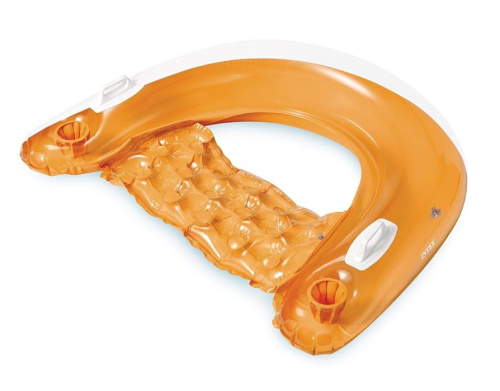 Крісло надувне для плавання Intex 58859 (99*152 см, 5 кольорів, ручки, підсклянник, вік 8+, до 80 кг) фото 5