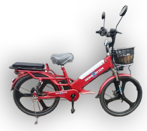 Електровелосипед Dominator PANTHER red (колеса: Ø24", акб: 48V/14Ah/Li-ion, мотор: 500W, пробіг на одному заряді до 45 км, до 35 км/г, червоний) фото 2