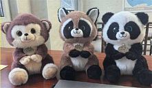 М`яка іграшка M 18458 3 види, “Тваринка”, висота 25 см, окастик, ВИДАЄТЬСЯ ТІЛЬКИ МІКС ВИДІВ