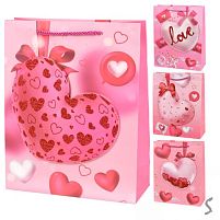 Пакет подарунковий паперовий S "Love You 3D" 18*23*10см Stenson R99697-S