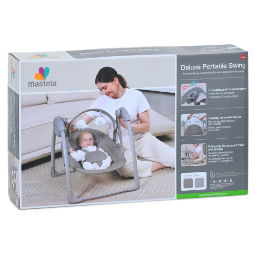 Крісло-гойдалка для немовлят з електро-заколисуванням Mastela 6599 (механізм гойдання: маятник, 5 швидкостей, музика, люлька: 2 положення) фото 8