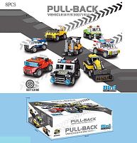 Конструктор SX 56022 ЦІНА ЗА 8 ШТУК В БЛОЦІ, "Спецтехніка", кількість деталей: 45-47, в коробці