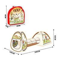 Дитячий ігровий намет з тунелем X-Toys 2056 B-1 (92*120*320 см, вхід на зав'язках, сумка)