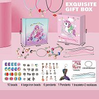 Набір прикрас 762-30 намистини, намиста, браслет, брелок, в коробці