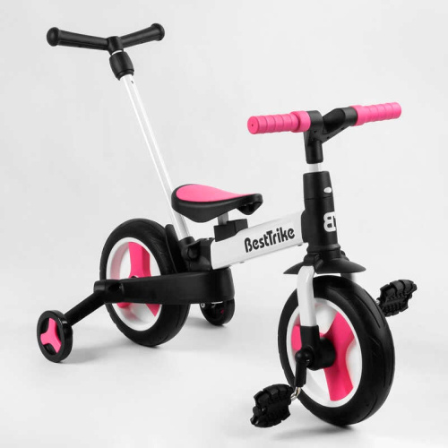 Велосипед дитячий триколісний Turbotrike дитячий триколісний BestTrike 55475 (1) колеса PU 10'', батьківська ручка, знімні педалі
