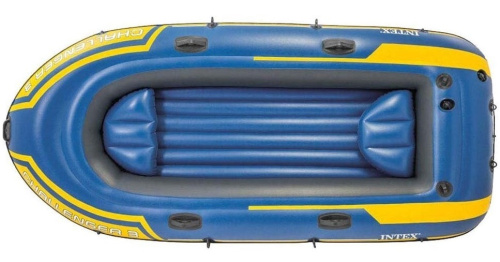 Човен надувний Intex 68370 «Chellenger 3» (137*295 см, гребний, тримісний, трикамерний, весла, насос, надувне дно, до 320 кг.) фото 3