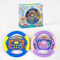 Кермо музичне 34814 "TK Group", 2 кольори, ОЗВУЧУВАННЯ УКРАЇНСЬКОЮ МОВОЮ, 7 кнопок, пісеньки та вірші, звуки, на батарейках, в коробці