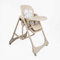 Стільчик для годування Toti 48117 мягкий чохол PU з подушкою, гойдалка, 4 колеса, з’ємний столик, в коробці