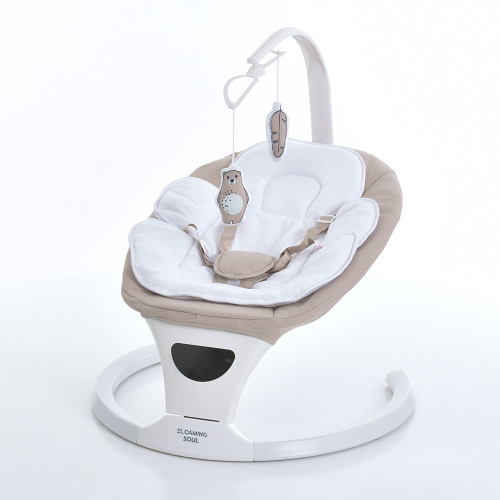 Крісло-шезлонг для немовлят з електро-заколисуванням El Camino ME 1175 SOUL Beige (механізм гойдання: поворотний)