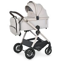 Коляска дитяча прогулянкова El Camino ME 1183 Silver Milk (розкл.: 59*99*120 см, складена: 53*59*81 см, колеса: передні 7,1"/задні 9.25"/PU, до 22 кг)