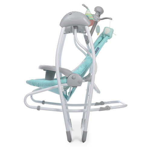 Крісло-гойдалка для немовлят з електро-заколисуванням El Camino ME 1028 SENSA Circles Aqua Mint (механізм гойдання: маятник) фото 7