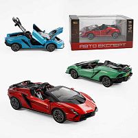 Машина TX 63310 "Авто Експерт", 3 кольори, металопластик, масштаб 1:22, світло, звук, інерція, відчиняються двері, багажник та капот, в коробці