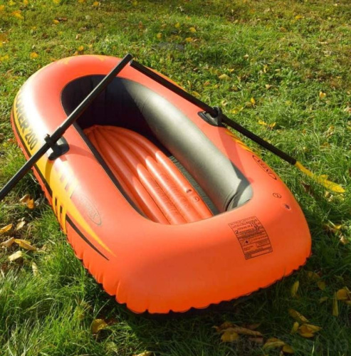 Човен надувний Intex 58331 «Explorer 200 Set» (94*185 см, гребний, півторамісний, двокамерний, надувне дно, до 95 кг.) фото 9