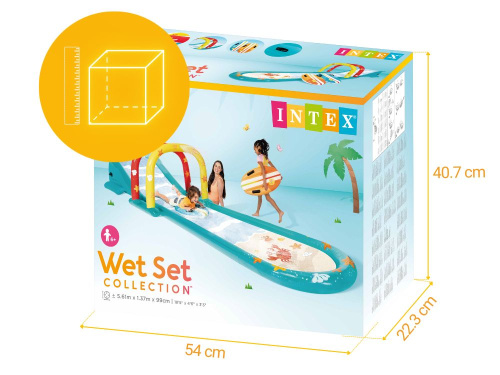 Дитячий надувний ігровий центр Intex 56167 «Веселий серфінг» (Водна гірка з двома дошками для спуску, 99*137*561 см) фото 8