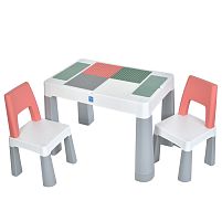 Дитячий столик Bambi M 6321-5 (з двома стільчиками, столик: 50*53*78 см, стільчик: 32*32*55 см, кольоровий)