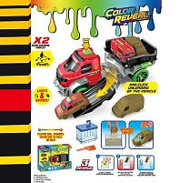 Машина SK 337 XB 2 металопластикові машинки, змінює колір, піпетка, механічний запускач, рухливі елементи, звук, підсвічування, в коробці