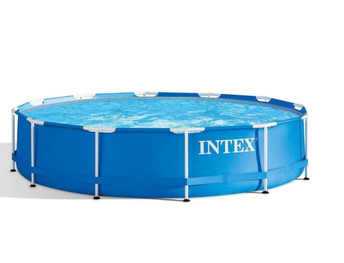 Каркасний басейн Intex 28212 (76*366 см. об'єм: 6503 л. картриджний фільтр-насос 2006 л/год, серія: Metal Frame) фото 3