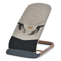 Крісло-шезлонг для немовлят (баунсер) El Camino ME 1178-W Taupe Beige (з натурального льону, механізм гойдання: від рухів дитини)