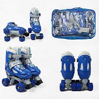 Ролики дитячі Best Roller 5083-26 S (розсувні, розмір 31-34, колеса 4/Ø45 мм/PVC, розтошування коліс: квадро, гальмо переднє, сумка)