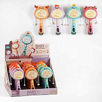 Набір брязкалець HY 629 ЦІНА ЗА 12 ШТУК В БЛОЦІ, пісенька, підсвічування, колотушка, в коробці