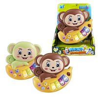 Піаніно 85270 "WToys", "МАВПОЧКА", 2 кольори, ОЗВУЧУВАННЯ УКРАЇНСЬКОЮ МОВОЮ, ноти, мелодії, пісні, казки, підсвічування, цифри, звуки тварин,