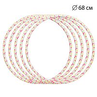 Обруч гімнастичний Bamsic 0192 «Квітонька №1» (Ø68 см)