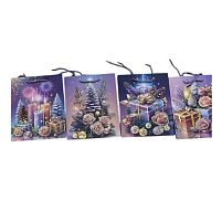 Пакет новорічний паперовий M "Merry Christmas" 26*32*10см Stenson R34761-M