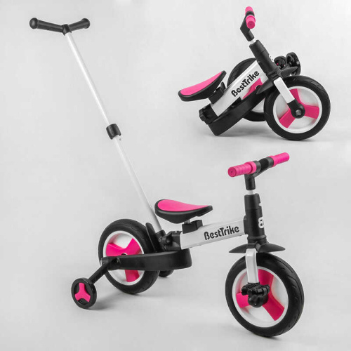 Велосипед дитячий триколісний Turbotrike дитячий триколісний BestTrike 55475 (1) колеса PU 10'', батьківська ручка, знімні педалі фото 3