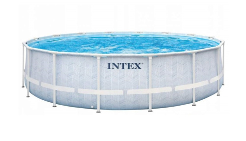 Каркасний басейн Intex 26746 (122*488 см., об'єм: 19176 л., картриджний фільтр-насос: 5678 л/год, підстилка, драбина, тент, серія: Prism Frame) фото 3