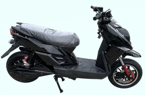 Електроскутер Tecros T600 (колеса: Ø12", акб: 72V/100Ah/Li-ion/з'ємна, мотор: 2500W, пробіг на одному заряді до 220 км, до 80 км/г, чорний)