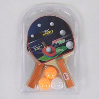 Набір ракеток для пінг-понгу С 34427 (50) "TK Sport" 2 ракетки + 3 м'ячі, в слюді