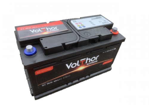 Акумулятор автомобільний VolThor VS100 60032 SMF (Supreme Premium, Ca/Ca, 12V, 100Ah, EN920A, RC 182 min, Euro, 175*190*353 мм, Словенія, 2023 р.) фото 2