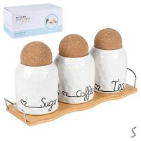 Банка на бамбуковій підставці 3пр/наб 350мл Stenson R37328