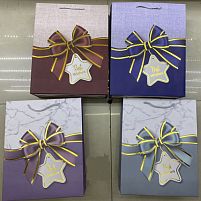 Пакет подарунковий паперовий M "Best wishes" 25*32*10см Stenson (R90921-M)
