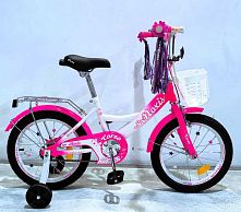 Велосипед дитячий двоколісний Corso MX-22908 «Maxis» (колеса Ø16"/гума, рама: сталь, допоміжні колеса, гальмо ручне, кошик, від 5 років)