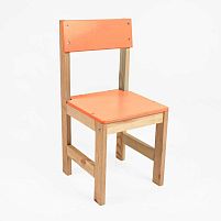 Стільчик дитячий С-20527 колір - помаранчевий, висота від підлоги до сидіння 28 см