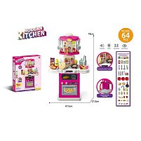 Кухня 922-209 розмір: 47.5х21.5х78 см, підсвічування, звук готування, муляжі продуктів, посуд, в коробці