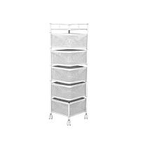 Етажерка на колесах "Cube" 5яр 30*30*85см Stenson R100113-W