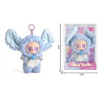 М`яка іграшка-брелок YF 003 D герой, гумовий, висота з вушками 18 см, металеве кільце, знімний одяг, рухомі ручки та ніжки, в коробці