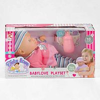 Пупс 9270 м'якотілий, 10 звукових ефектів, аксесуар, 30см, у коробці