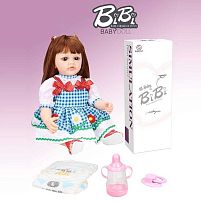 Лялька XBY 5521 висота 52 см, гумова, пляшечка, памперс, соска, в коробці