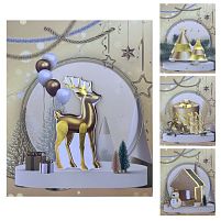 Пакет новорічний паперовий S "New Year 3D" 18*23*10см Stenson R96628-S