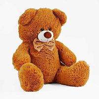 М`яка іграшка "Ведмедик" колір світло-коричневий В93002 висота 1 м в пакеті