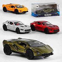 Машинка MG - 12551 "Авто Експерт", 4 види, металопластик, 1:36, звук, світло, інерція, відчиняються двері, в коробці, ВИДАЄТЬСЯ МІКС ВИДІВ