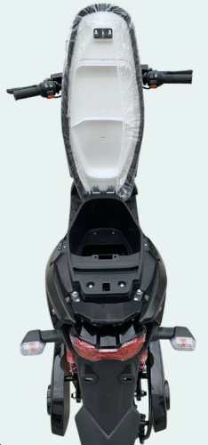 Електроскутер Tecros T600 (колеса: Ø12", акб: 72V/100Ah/Li-ion/з'ємна, мотор: 2500W, пробіг на одному заряді до 220 км, до 80 км/г, чорний) фото 8